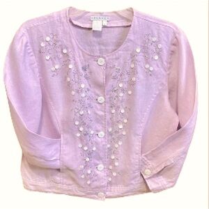 Sparkly Linen Jacket by Spanner, Size 10. Very good condition!‎